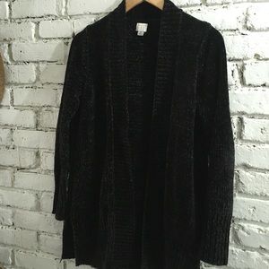 A New Day Black Chenille Knit Cardigan